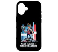 New Racket Same Shanks Funny British Padel Comic Hero Design Case for iPhone 16