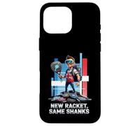 New Racket Same Shanks Funny British Padel Comic Hero Design Case for iPhone 16 Pro Max