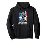 New Racket Same Shanks Funny British Padel Comic Hero Design Pullover Hoodie