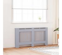 vidaXL Radiator Cover Heating Cabinet 152cm White MDF Home Wall Heater Shelf