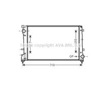 New Radiator, engine cooling for ABARTH:500,500 / 595 / 695,500C / 595C / 695C
