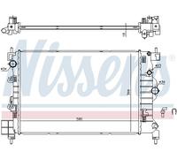 Nissens Engine Coolant Radiator 61697 - Fits Chevrolet Aveo (2011) 1.6 DVVT & Trax