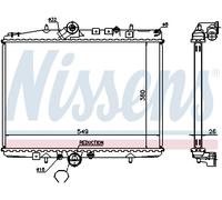 Radiator 61295A Nissens 1330.79 1330Q6 1331.LC 1330.79 1330Q6 1331.LC