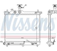 Nissens Engine Cooling Radiator 67098 - for Hyundai i10 (G4LA 1.2L, G4HG 1.1L)