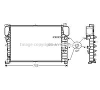 AVA COOLING SYSTEMS MSA2459 Engine radiator