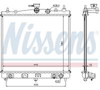 Nissens Engine Coolant Radiator 68700A for eg. NISSAN MICRA (2003) 1.2 etc
