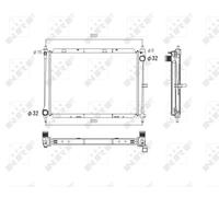 NRF 53758 Engine radiator