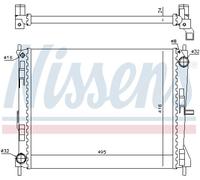 Nissens Engine Coolant Radiator 637605 for eg. NISSAN MICRA (2003) 1.5 DCI etc