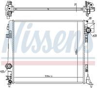 Nissens Coolant Radiator 637665 - Manual (w/o AC) - Nissan Qashqai (2014) 1.5 DCI - Prasco
