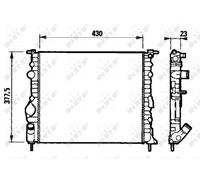 New Radiator, engine cooling for NISSAN RENAULT:KANGOO,CLIO II,CLIO Mk II