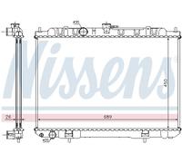 Nissens Engine Coolant Radiator 68705A for Nissan X-Trail (2001)