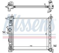 NISSENS Coolant Radiator 630737 for OPEL MERIVA (2010) 1.7 CDTI etc