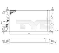 New Radiator, engine cooling for OPEL:VITA B,CORSA B 1300173 90531547