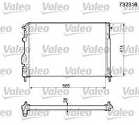 Valeo Engine Radiator 732316 - Renault Megane I / Scenic I 1.6L (K7M703/702/790)