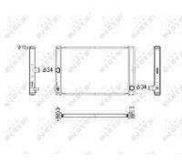 NRF 53764 Engine radiator