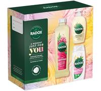 New Radox Pamper Care Collection Includes Feel Pampered Bath Soak,Feel Moisturised Shower Gel,Care & Nourish Anti Bacterial Hand Wash And Shower Puff Perfect Set Gift For Some Much Needed Self-Care