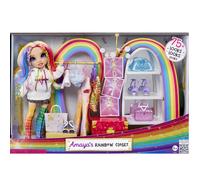 Rainbow High Amaya’s Rainbow Closet Playset - with Exclusive Rainbow Doll, Fashion, Shoes, Purses, Hangers, Clothes Rack, Shelves, Fun Present for Kids 4+