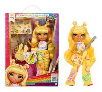 Rainbow High Junior High Rock Band - Sunny, Yellow - 23cm Fashion Doll with a Guitar, Customise with Stickers, Posable, Cute Toys for Children Ages 4+