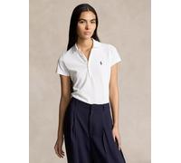 NEW Ralph Lauren Julie White Skinny Fit Stretch Short Sleeve Polo Shirt - Medium
