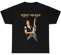 New Randy Rhoads Hard Rock Guitarist Men's T Shirt Sizes Black Size L