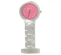 Ravel Nurse's Uniform Fob Watch with Light Bright Electro-luminescent Backlight