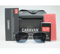 NEW RAY BAN CARAVAN TITANIUM RB8613M 9165 POLARIZED SUNGLASSES SIZE:58-15-140