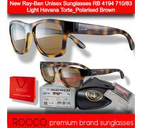 New Ray-Ban Unisex Sunglasses RB 4194 710/83 Light Havana Torte_Polarised Brown