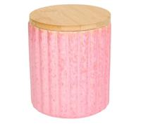 New Reactive Glaze Canister, Comes With A Lid, Ensures Contents Stay Fresh for Longer and Do Not Spill, Perfect for Storing Coffee, Tea, Sugar and Other Dry Ingredients - Pink