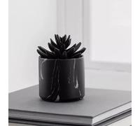 New Realistic Artificial Succulent Black Marble Plant Pot With Leaves that Look Real and Last All Year Round, Add A Touch Of Greenery to Your Home, Perfect For Outdoor Spaces. -11cm