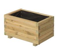 New Rectangular Planter, Use to A Showcase Colourful Floral Displays on Patios or in Agregate Borders, Perfect for Your Garden Or Outdoor Space, Pressure Treated Against Rot - 30 x 50 x 27cm