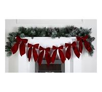 New Red Bow Garland 1.5m, Drape your home in festive charm with this classic and traditional Red Bow Garland.