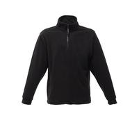 New Regatta Mens Thor Overhead Symmetry Fleece Quarter Zip Sweat Jacket Top (XL 44", Black)