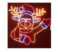 New Reindeer Festive Rope Light, Shaped with A Reindeer Outline, Illuminated by Bright LEDs, Easy to Set Up, Brings A Magical Touch to Any Room, Perfect for Adorning Any Room - Multicolour