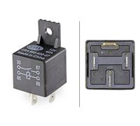 HELLA 4RA 965 400-071 Relay, main current - 12V - 4-pin connector - Wiring Diagramme: S1 - Plug: A - Normally Open Contact - Colour: Black - with holder - Quantity: 1