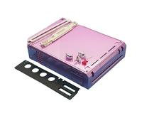 New Replacement Full Housing Shell Cover Case with Buttons Sticker Accessories for Wii Console - Purple
