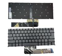New Replacement Keyboard for Lenovo Xiaoxin Air14 14IIL 14ARE 2020 Pro 14ITL 14IHU 14ALC IAH8 IRL8 ABR8 Slim 5 14 2023 - US Layout, Gray with Backlight, F10 Phone Key