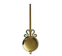New Replacement Metal Rod And Bob For Pendulum Wall Clock Swinging Action Decorative Display With Hanging Hook (200mm / 55mm Gold)