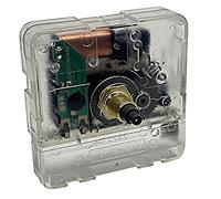 New Replacement Transparent Non Ticking Quartz Clock Movement Mechanism Motor Battery Operated (Thread Length 6mm - Total Shaft Length 13.5mm)