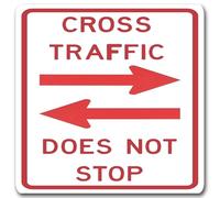 New Retro Metal Tin Sign Cross Traffic Does Not Stop Warning Sign Home Club Bar Man Cave Garage Farm Wall Road Bicycle Lane Street Decorative