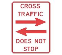 New Retro Metal Tin Sign Cross Traffic Does Not Stop Warning Sign Home Club Bar Man Cave Garage Farm Wall Road Bicycle Lane Street Decorative