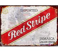 New Retro Metal Tin Sign|Red Stripe Jamaican Beer Sign|Home Club Bar Man Cave Garage Farm Wall Decorative Metal tin Sign 8x12 Inches