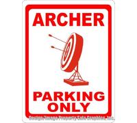 New Retro Sign 8x12 inches Archer Parking Only Sign Gift Archery Archers Bow & Arrow Metal Tin Sign