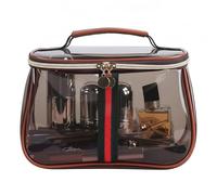 New Retro Vintage Vanity Bag, Clear Makeup Organizer with Handle, Large Capacity Water Resistant Cosmetic Toiletry Bag for Women, Travel Skincare Storage Case, Vintage Makeup Pouch