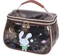 New Retro Vintage Vanity Bag, Large Capacity Makeup Organizer for Women, Waterproof Transparent Toiletry Bag, Portable Skincare Storage Case, Travel Cosmetic Bag for Ladies,Fashion (Rabbit)