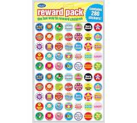 NEW REWARD PACK WITH 280 MOTIVATION MERIT STICKERS TICKS SMILEY WELL DONE B547