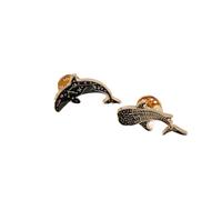 New Rhinestone Ocean Creature Brooch Pin Fashion Whale and Conch Brooches Vintage Elegant Decor for Bags Hats