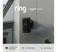 Ring Outdoor Camera Plus (Battery) 2K Smart Home Security Camera - Black, Black