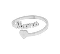 New Ring Retro Alphabet Mum Ring Female Personality Simple Love Ring Mother's Day Gift Ceramic Rings, one size, Metal, No Gemstone