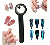 New Ring-Shaped Cat Eye Magnet for Nails, French Cat-Eye Nail Magnet Tool, Portable Hollow Circular Cat Eye for Home DIY, Beginners & Nail Artists Use