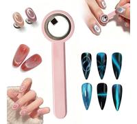 New Ring-Shaped Cat Eye Magnet for Nails, French Cat-Eye Nail Magnet Tool, Portable Hollow Circular Cat Eye for Home DIY, Beginners & Nail Artists Use